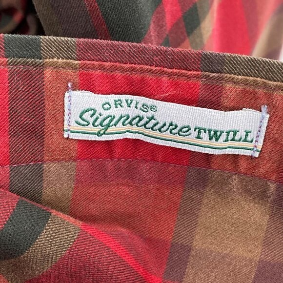 Orvis Signature Twill Red Plaid Long Sleeve Button Down Shirt Men’s Size XXL - Picture 7 of 7